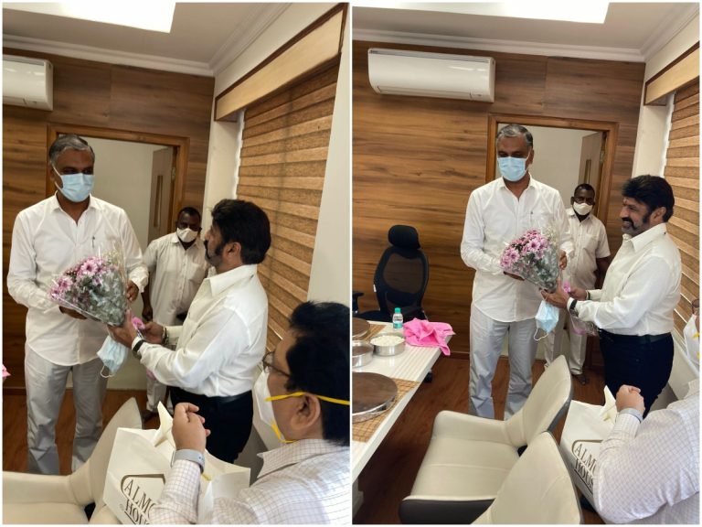 మంత్రి హరీష్‌ రావుని కలిసిన బాలకృష్ణ