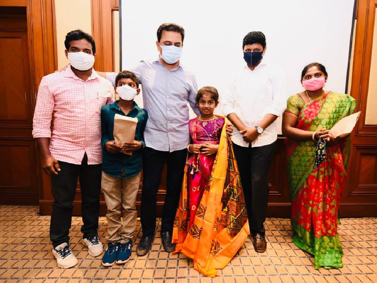 పర్యావరణహిత చిన్నారి బ్లెస్సీకి మంత్రి కేటీఆర్ ప్రశంసలు