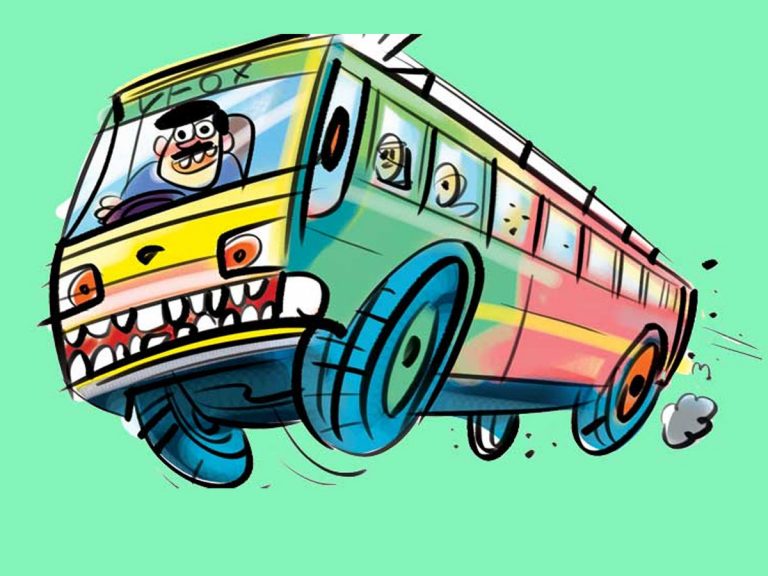 సినీ ఫక్కిలో బస్సు దోపిడీకి యత్నం..