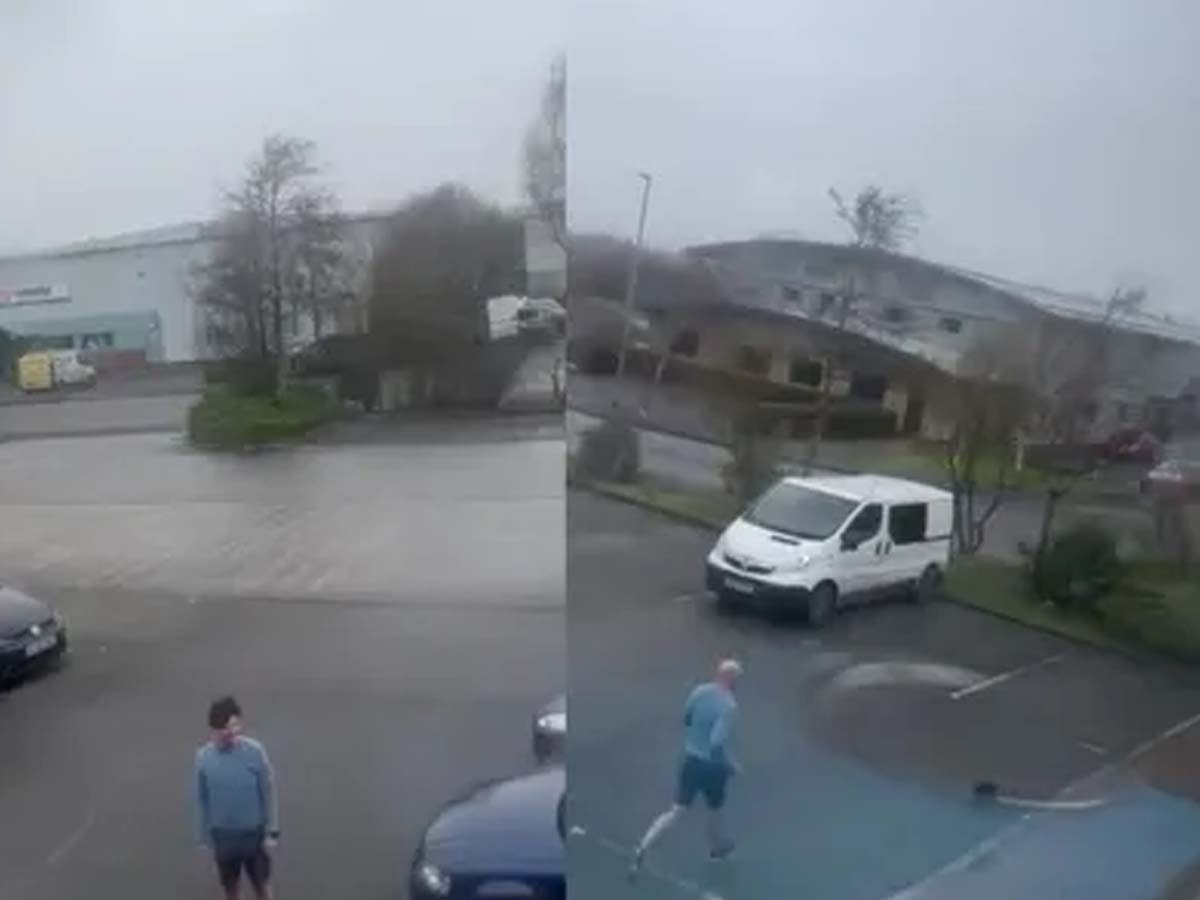 Storm Eunice: ఈదురు గాలుల్లో విగ్గుకోసం ప‌రుగులు…