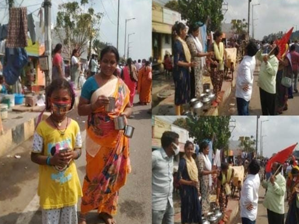 బెజవాడ ఆడపడుచులు భేష్.. ఉద్యోగుల దాహర్తి తీర్చిన మహిళలు