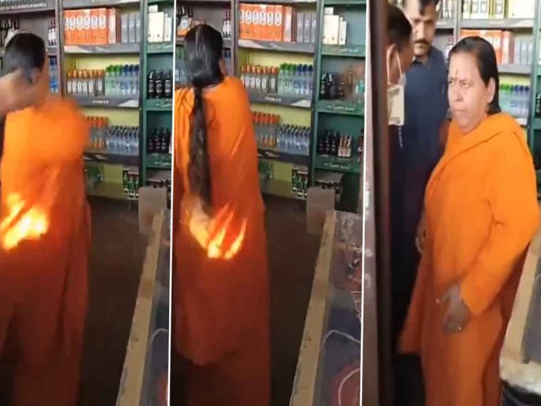 Uma Bharti: రంగంలోకి ఫైర్‌ బ్రాండ్‌.. వైన్‌ షాపుపై రాళ్ల దాడి..