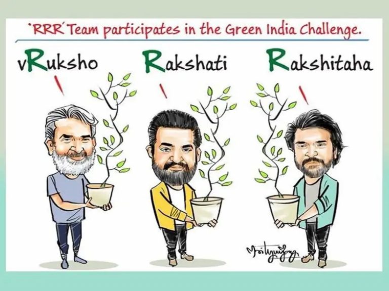 RRR టైటిల్‌కు కొత్త అర్థం చెప్పిన కార్టూనిస్ట్.. ఎంపీ సంతోష్ అభినందనలు