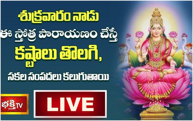 LIVE: శుక్రవారం ఈ స్తోత్ర పారాయణం చేస్తే..
