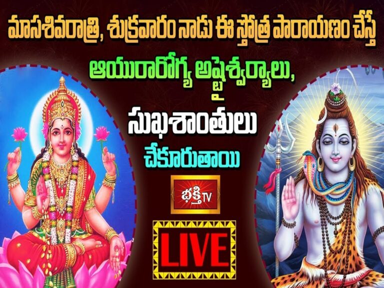 LIVE: శుక్రవారం నాడు ఈ స్తోత్ర పారాయణం చేస్తే..?