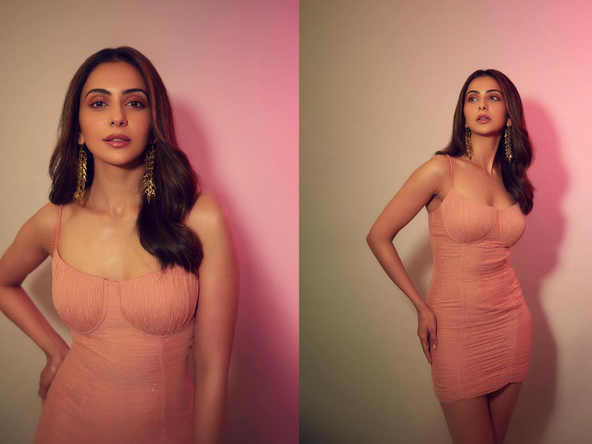 Rakul Preet Singh: పింక్ స్కిన్ టైట్ డ్రెస్ లో భ్రమరాంబ భంగిమలు అదుర్స్