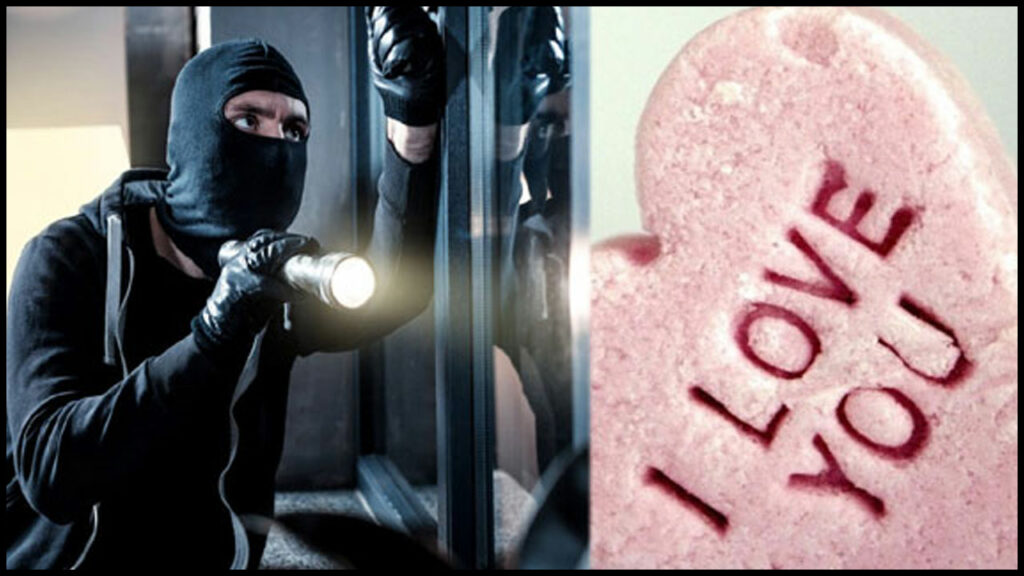 Robbers I Love You Text On Tv