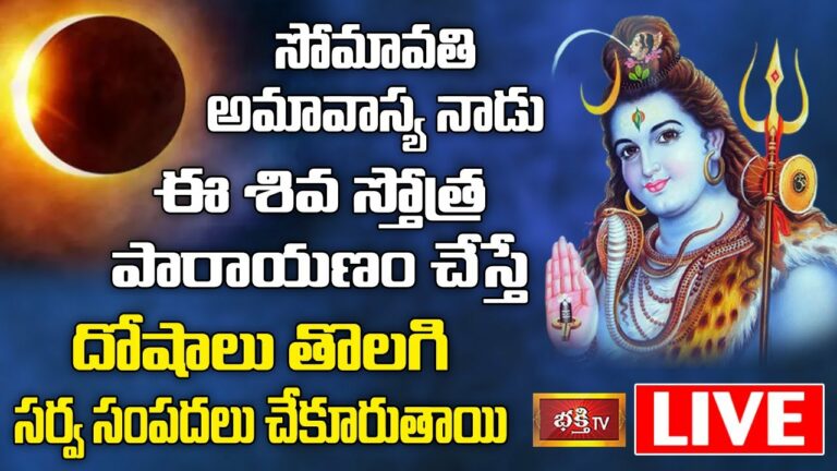 LIVE: సోమావతి అమావాస్య నాడు ఈ శివ స్తోత్ర పారాయణం చేస్తే
