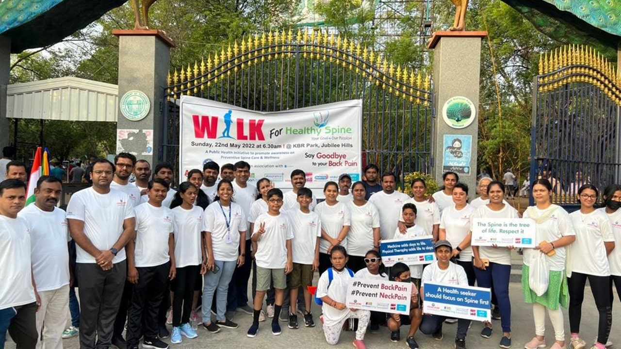 Hyderabad: ఏషియన్ స్పైన్ హాస్పిటల్ ఆధ్వర్యంలో ‘వాక్ ఫర్ హెల్తీ స్పైన్’