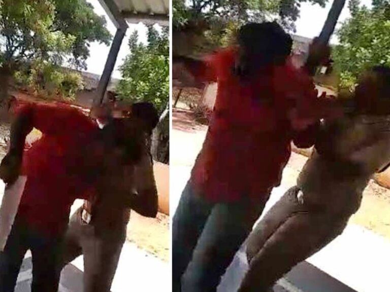 Sathyasai District: వైరల్ వీడియో.. పోలీస్ స్టేషన్‌లో యువకుడిపై ఎస్సై దాడి