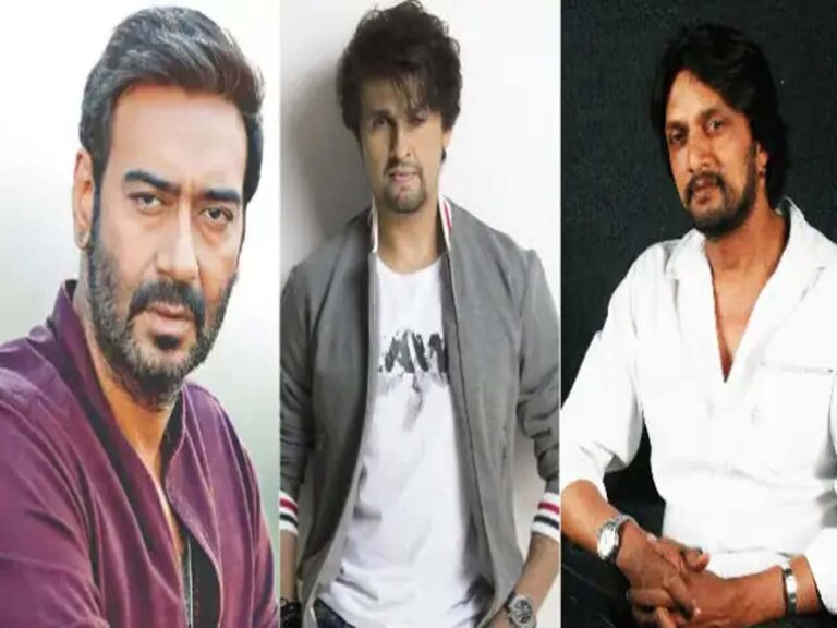 Language: అజయ్-సుదీప్ మధ్యలో దూరిన సోనూ నిగమ్