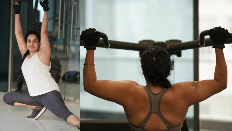 Actress Pragathi: 46 లోనూ  హార్డ్ వర్క్ అవుట్స్.. ఫిదా అంటున్న ఫ్యాన్స్