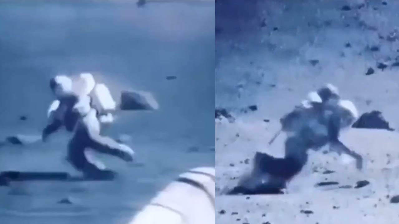 Viral Video: చంద్రుడిపై జారిపడ్డ వ్యోమగామి.. మైకేల్ జాక్సన్‌లా మూన్‌వాక్ అంటూ..
