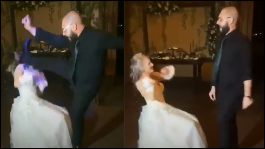 Bride Kicked Groom While Da