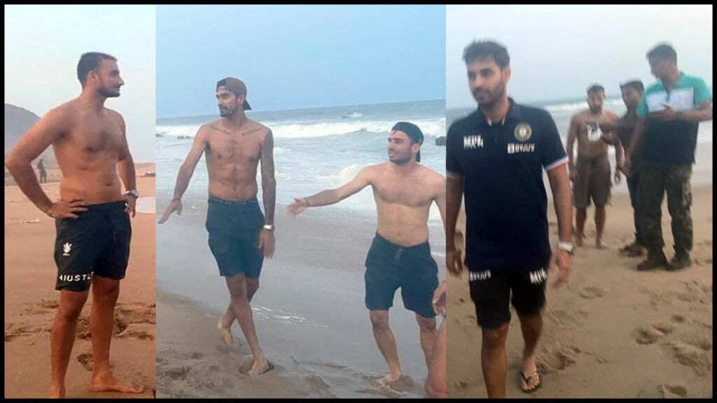 Indian Cricketers Vizag Beach