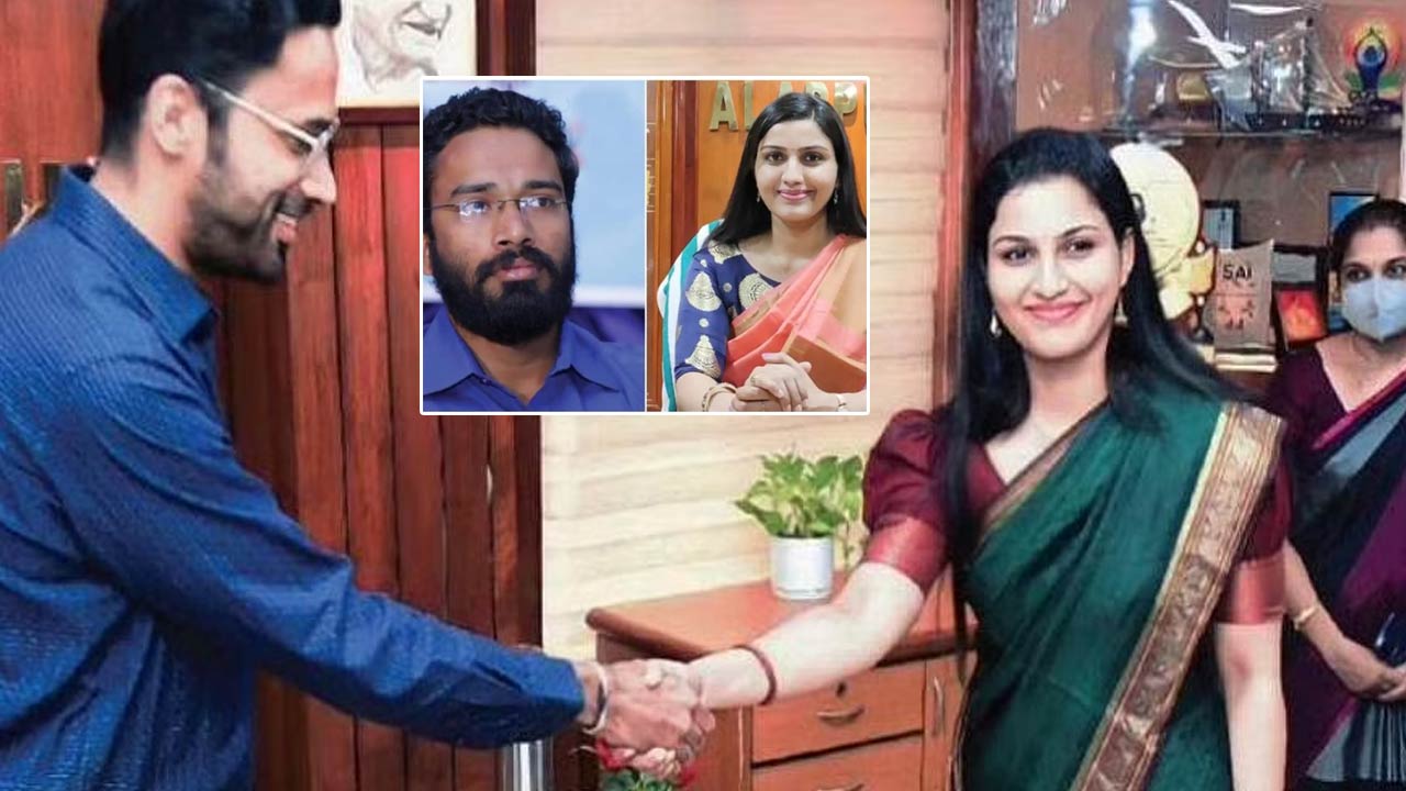 Husband takes over as collector from wife: భార్య నుంచి కలెక్టర్‌ బాధ్యతలు స్వీకరించిన భర్త..