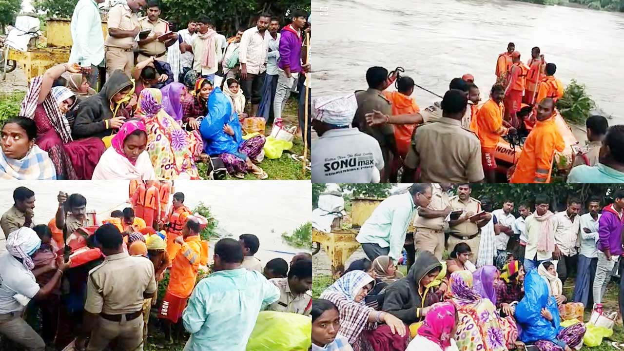 Labours stuck in Flood: వాగులో చిక్కుకున్న 23 మంది కూలీలు సేఫ్.. ఒడ్డుకు చేర్చిన సహాయక బృందాలు