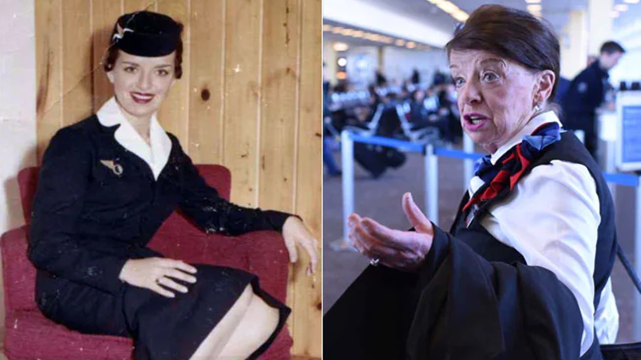 Bette Nash: As an airhostess at the age of 80.