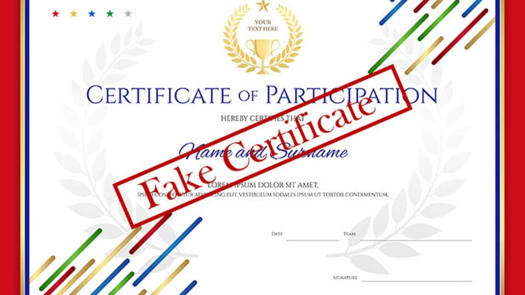 Fake Certificate