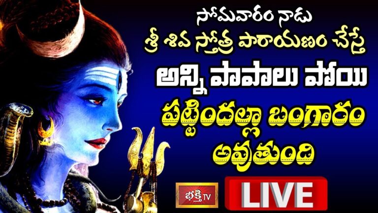 LIVE: సోమవారం నాడు శ్రీ శివ స్తోత్ర పారాయణం చేస్తే..?