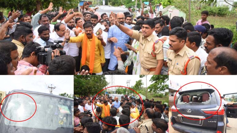 MP Arvind: బీజేపీ ఎంపీకి నిరసన సెగ.. దాడి, మూడు కార్లు ధ్వంసం