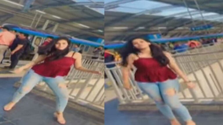 Insta Reel at Metro Station: మెట్రో స్టేషన్ లో యువతి రచ్చ.. డ్రగ్స్ మహిమ..?