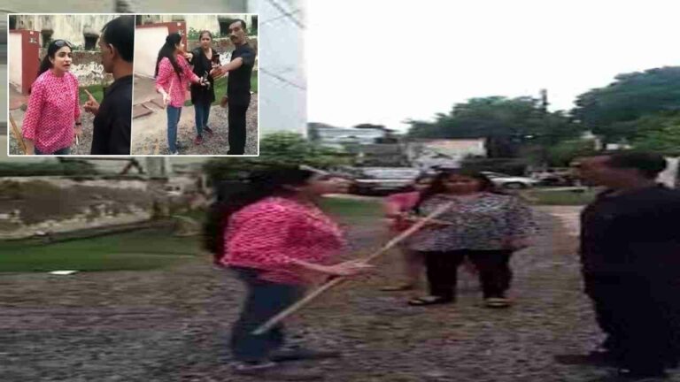 Woman beats society guard: శునకాలపట్ల క్రూర ప్రవర్తన.. సెక్యూరిటీ గార్డ్‌కు బడితే పూజ..!