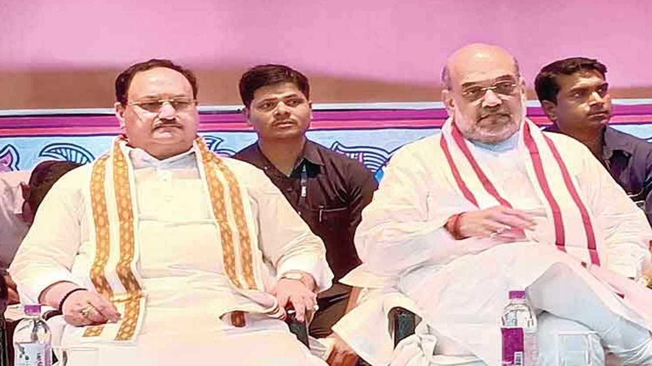Amit Shah and JP Nadda: బీహార్‌లో అమిత్‌షా.. పదేపదే తెలంగాణ ప్రస్తావన..! ఏంటి విషయం..?