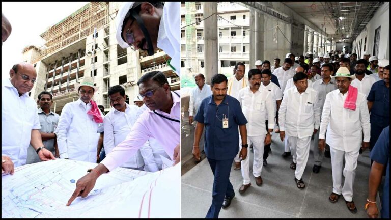 Telangana CMO: సెక్రటేరియట్ పనుల్ని పరిశీలించిన సీఎం కేసీఆర్.. ఆలస్యం కావొద్దని ఆదేశాలు