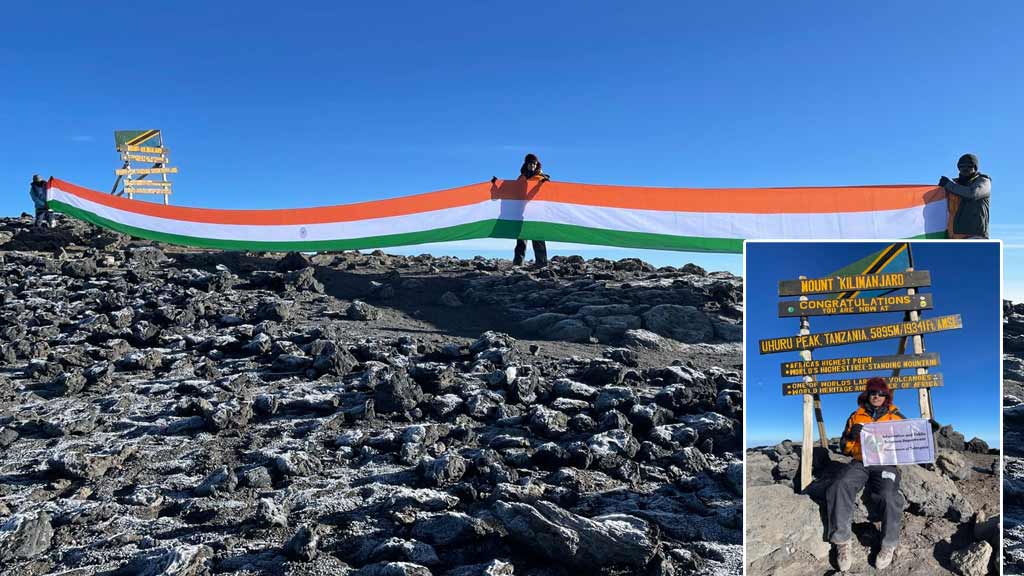 Mount Kilimanjaro : కిలిమంజారో పర్వతాన్ని అధిరోహించిన సమాచార శాఖ ఉద్యోగి నితిన్