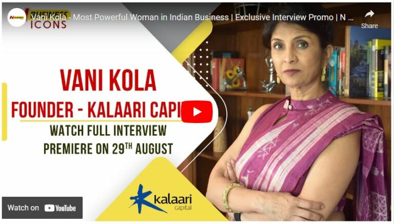 NTV Business Exclusive Interview Promo With Vani Kola. Watch Full Interview On 29th August