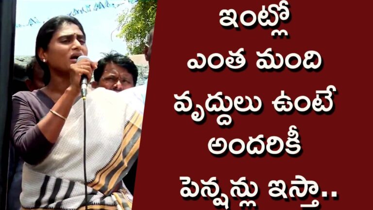 Y. S. Sharmila: ఇంట్లో ఎంత మంది వృద్దులు ఉంటే అందరికీ పెన్షన్లు ఇస్తా..