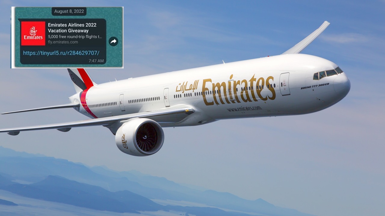 Emirates Airlines Offer: ఫ్రీగా వస్తుందని ఈ లింక్ క్లిక్ చేస్తే.. మీ ఖాతాలు ఖాళీ..!!