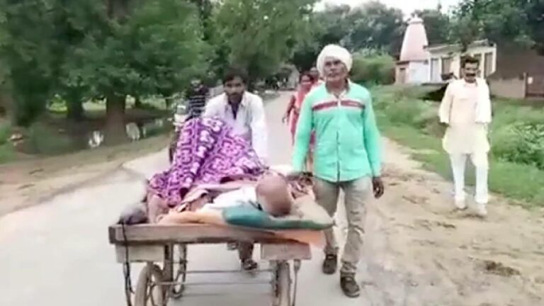 Madhya Pradesh: అంబులెన్స్ లేదు.. తోపుడుబండిలో తండ్రిని ఆస్పత్రికి