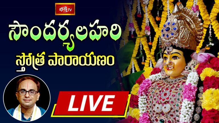 Sundaryalahari Stothraparayanam Live: నండూరి శ్రీనివాస్ గారిచే ఆదిశంకరులు అందించిన స్తోత్రరత్నం