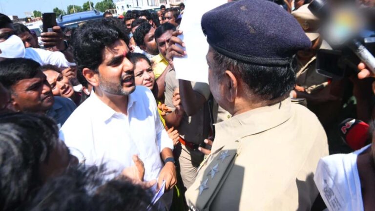 Nara Lokesh: పోలీసుల అదుపులో లోకేష్‌.. టీడీపీ నేతలు ఆందోళన