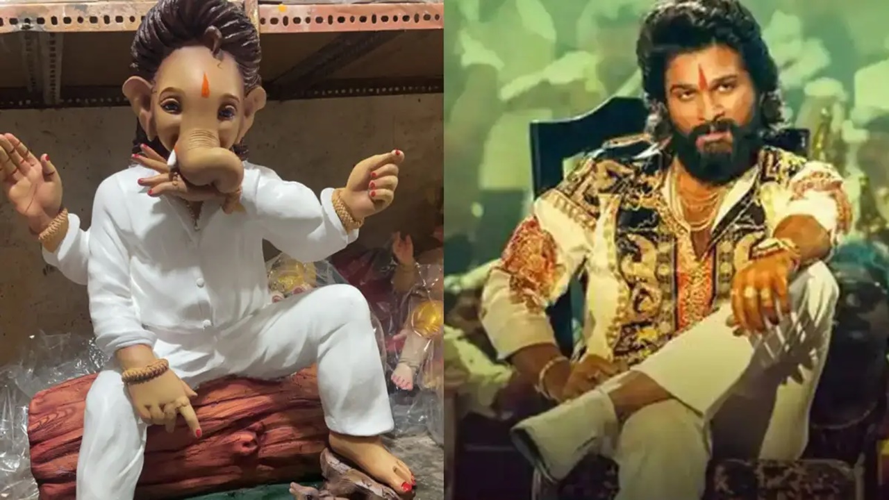 Ganesh Chaturthi: వినాయకుడిని తాకిన ‘పుష్ప’ క్రేజ్.. వైరల్‌గా మారిన ‘పుష్ప’ వినాయకుడు