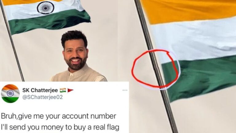 Rohit Sharma: రోహిత్ శర్మపై నెటిజన్‌ల ఫైర్..  జాతీయ జెండాను అవమానించాడంటూ చీవాట్లు