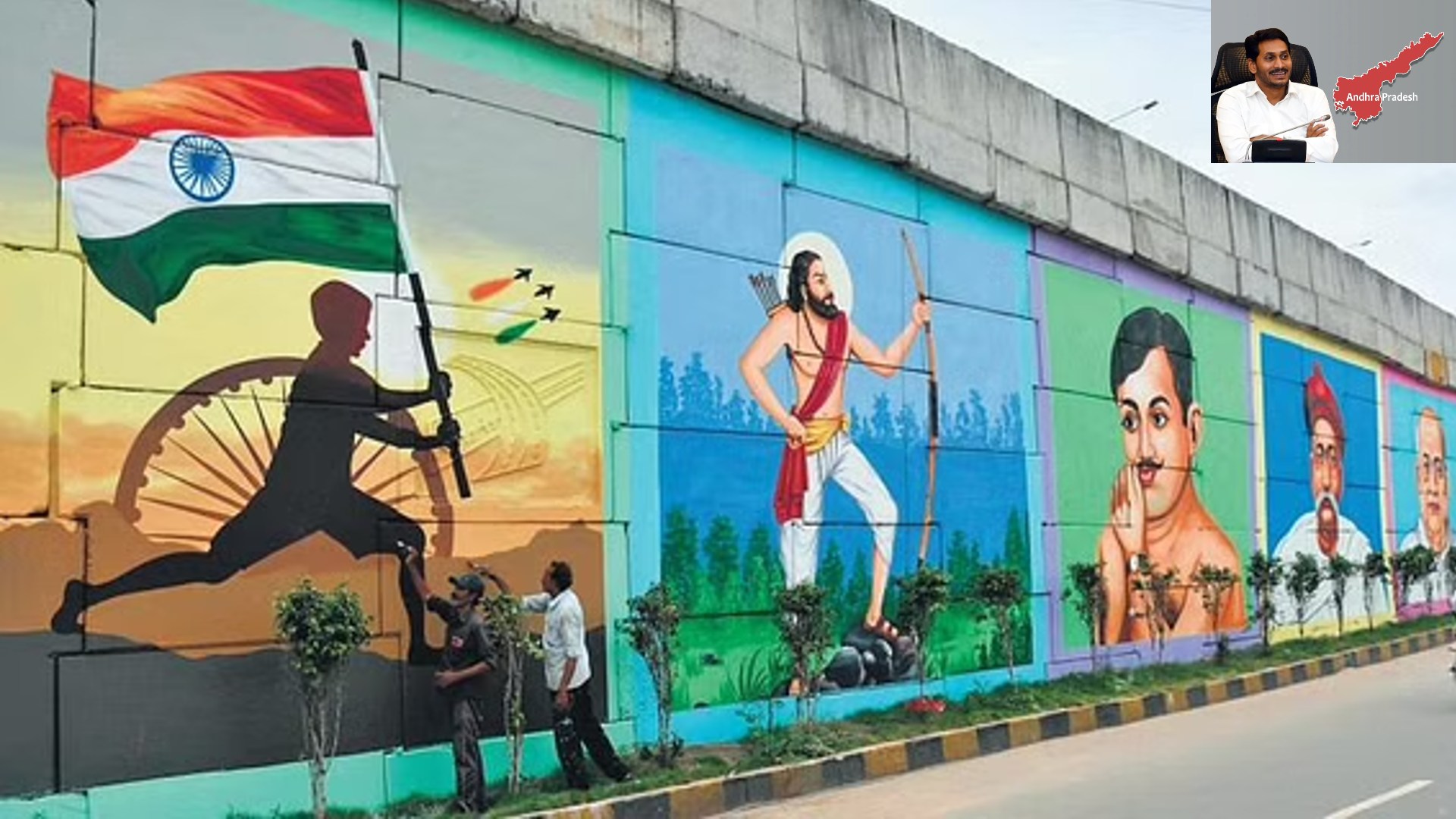 Vijayawada: ఫ్రీడం ఫైటర్స్‌ @ విజయవాడ. నగరం నలువైపులా వెల్లివిరుస్తున్న దేశభక్తి.