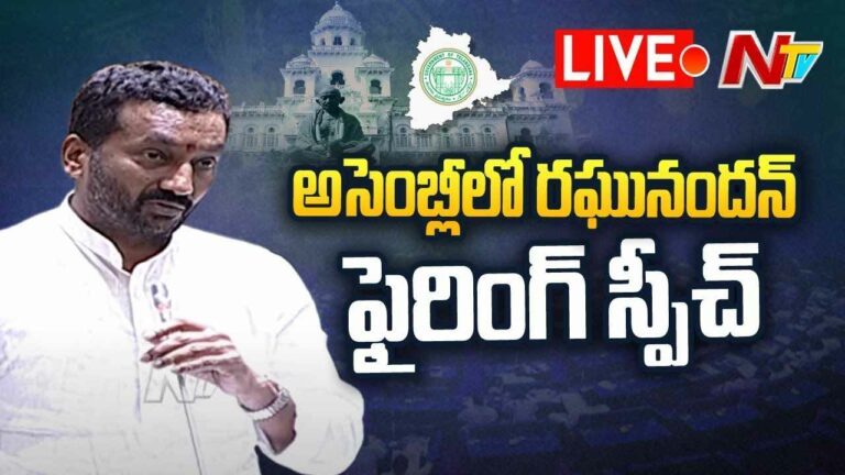 BJP MLA Raghunandan Powerful Speech In Assembly Live: