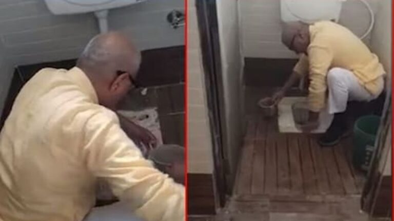 Bharatiya Janata Party: టాయ్‌లెట్ శుభ్రం చేసిన బీజేపీ ఎంపీ.. ఓవరాక్షన్ అంటూ నెటిజన్‌ల విమర్శలు