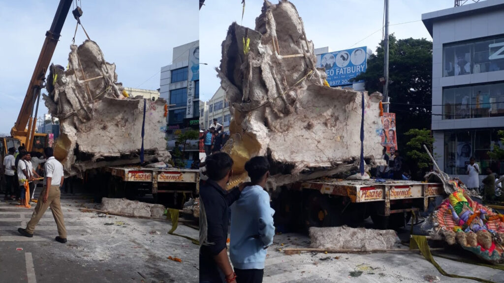 Ganesh Idol Collapsed
