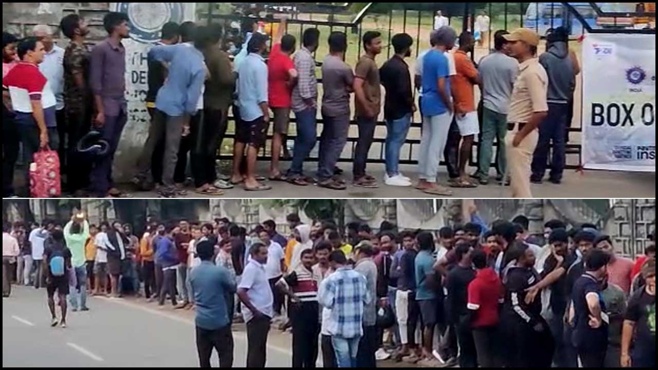 Hyderabad Gymkhana: టికెట్ల కోసం పోటెత్తిన జనం.. భారీ క్యూ లైన్