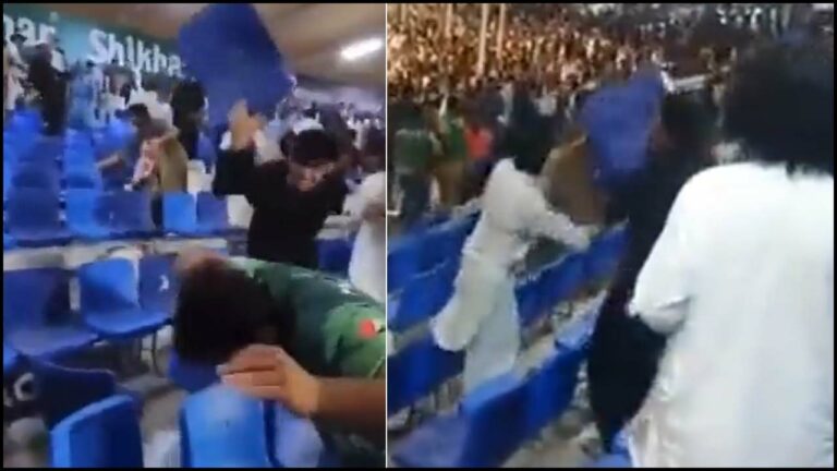 Pakistan vs Afghanistan: స్టేడియంలో ఫ్యాన్స్ మధ్య గొడవ.. కుర్చీలు విరగ్గొట్టి మరీ..