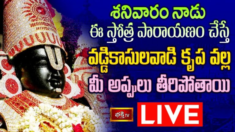 Saturday Venkateswara swamy Stothraparayanam Live: శనివారం ఈ స్తోత్ర పారాయణం చేస్తే..
