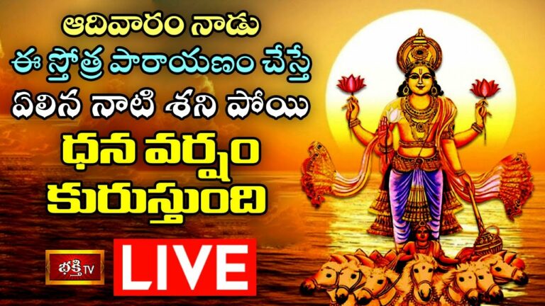 Stothra Parayanam Sunday Live: ఆదివారం ఈ స్తోత్ర పారాయణం చేస్తే…