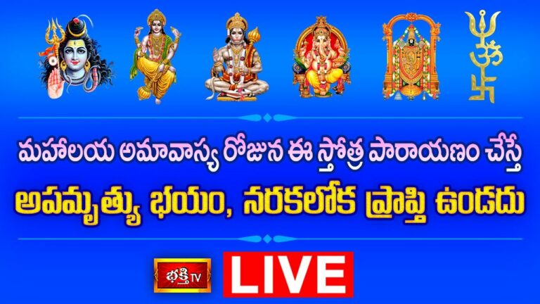 Mahalaya Amavasya Stothra Parayanam LIVE: మహాలయ అమావాస్య ఈ స్తోత్ర పారాయణం చేస్తే..