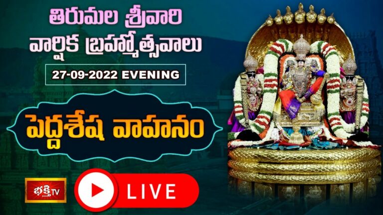 Tirumala Brahmotsavalu Pedda Sesha vahanam Live: బ్రహ్మోత్సవాల్లో పెద్ద శేషవాహనంపై శ్రీవారు