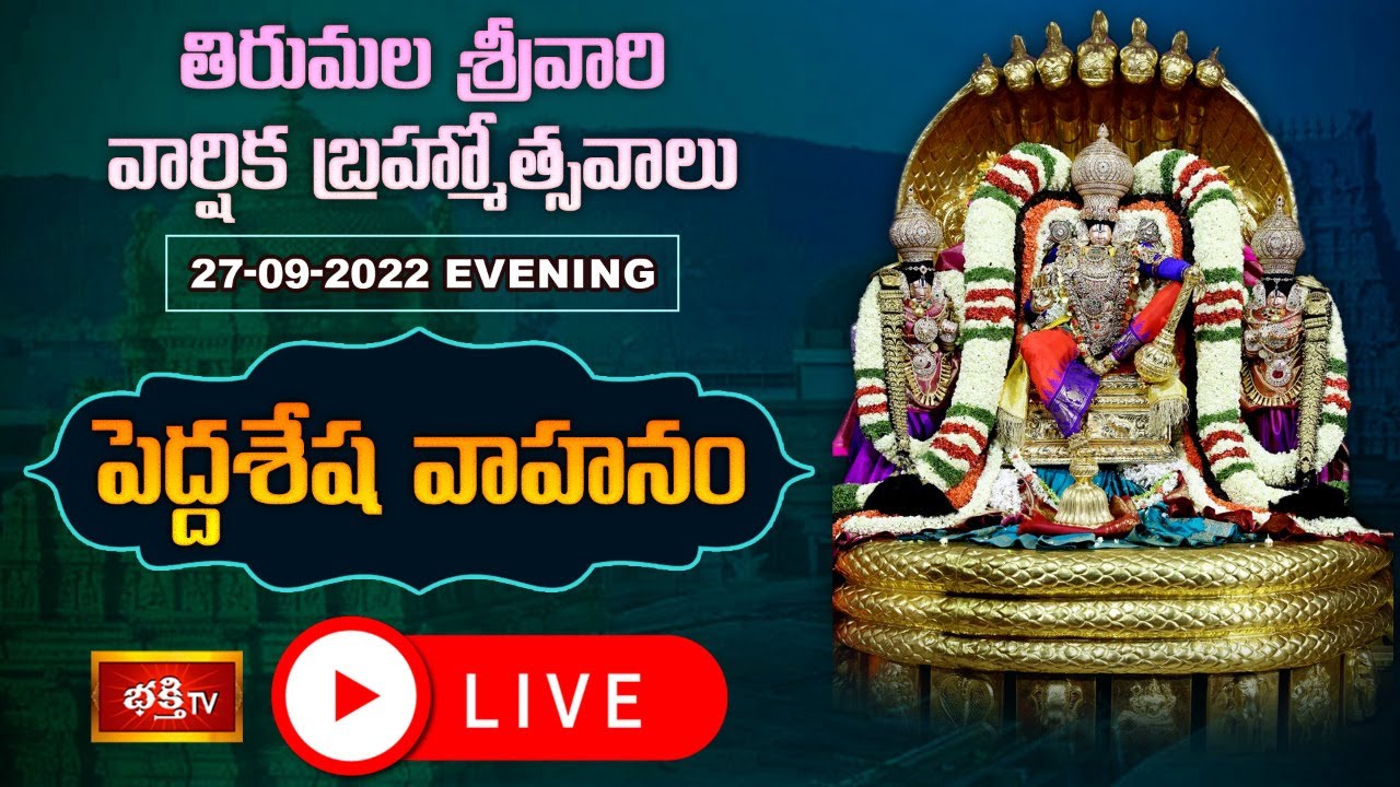 Tirumala Brahmotsavalu Pedda Sesha vahanam Live: బ్రహ్మోత్సవాల్లో పెద్ద శేషవాహనంపై శ్రీవారు