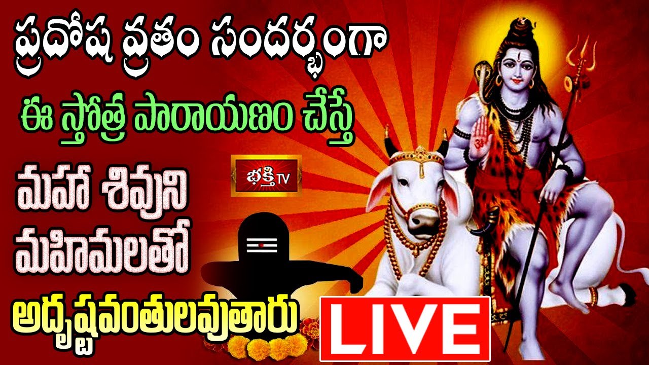 Pradosha Vratam Siva Stothra parayanam live: ప్రదోష వ్రతం సందర్భంగా ఈ స్తోత్రపారాయణం చేస్తే..